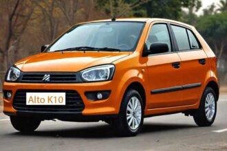 Maruti Alto K10 हैचबैक कार का साइड व्यू डिजाइन और फीचर्स