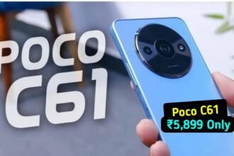 Poco C61 smartphone with 6.71-inch display, 5000mAh battery and Helio G36 processor