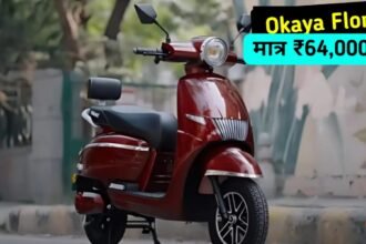 Komaki Flora Electric Scooter in Blue Color with LED Lights